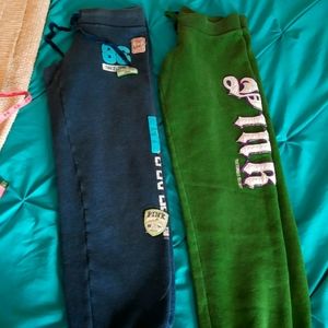 Two victoria's secret pink sweatpants sz.xs